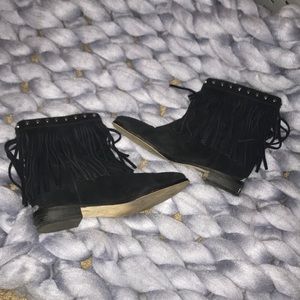 Fringe booties